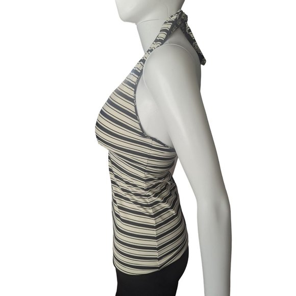 Unbranded Reversible Women's Tankini, Black Motif and Striped Print sz S - Picture 6 of 9